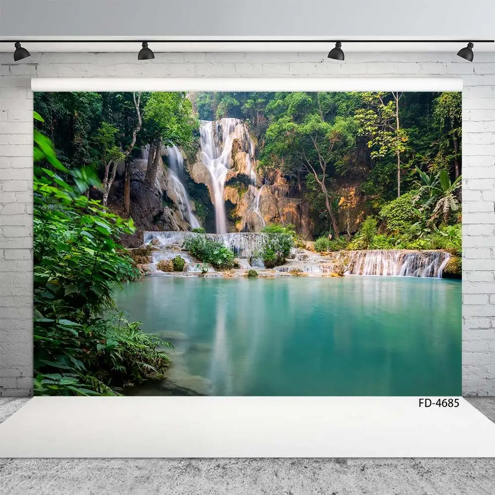 Cenários fotográficos cascata para crianças, pano de fundo fotográfico para estúdio fotográfico