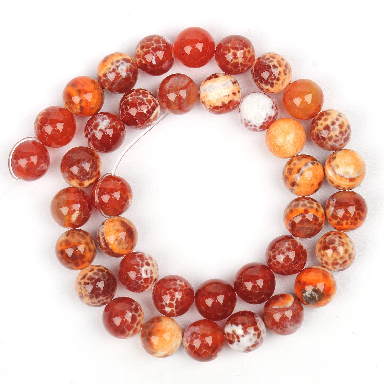 Red Fire Agate 6/8/10mm Natural Stone Beads Round Shape Loose Spacer Beads For Jewelry Making Diy Bracelet Necklace 15inch