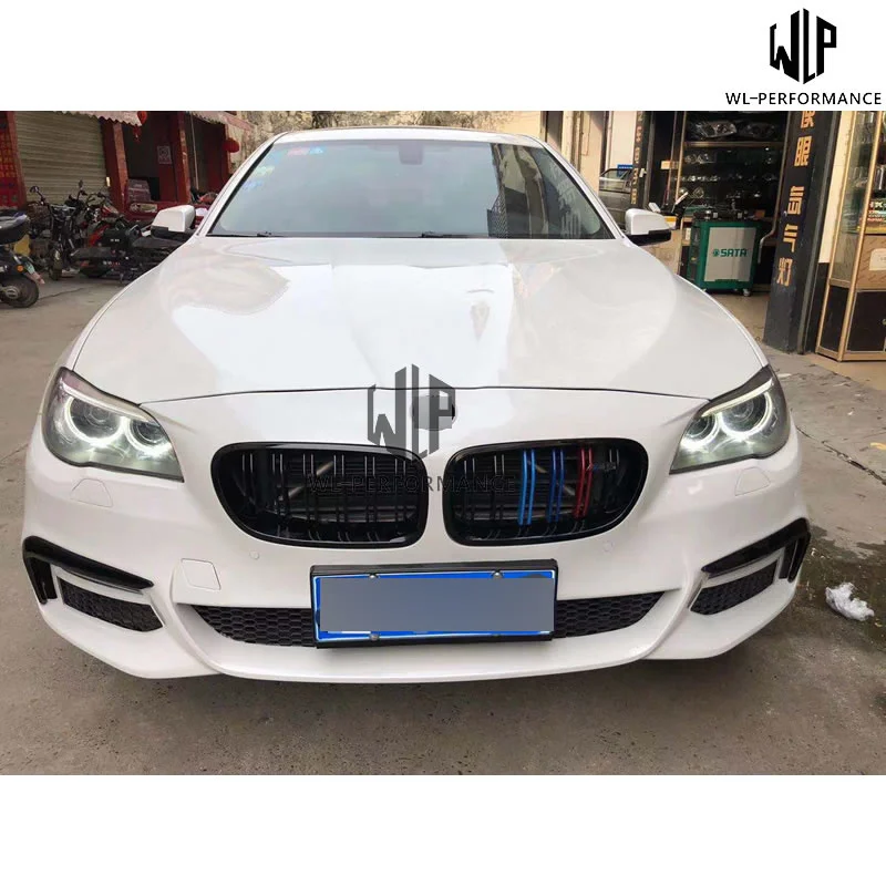 G30 G38 m Style Pp Unpainted Front Bumper Rear Bumper with Light with Tail Tube for Bmw 5 Series F10 F18 523 528 Body Kit 10-17