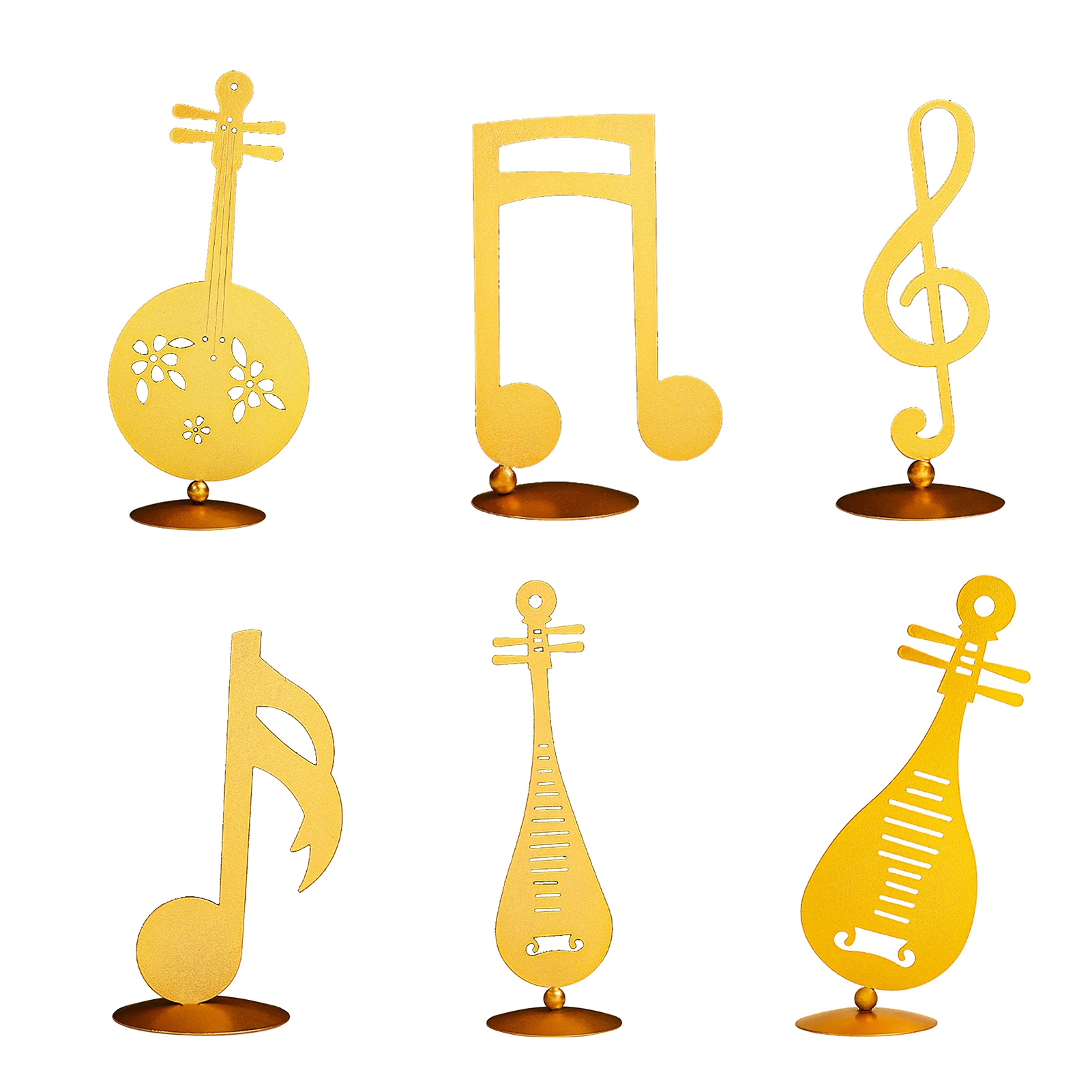 HOT SALES！！！New Arrival Musical Figurine Simple Decorative Metal Creative Notes Instrument Ornament for Living Room