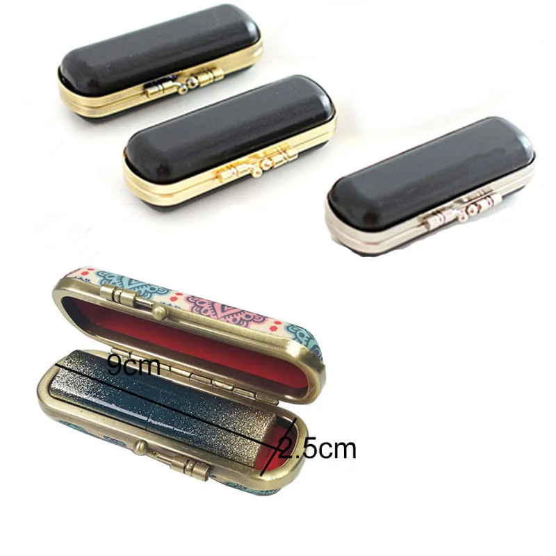 Mini Small 10x3.5 cm Oval Purse Handbag Handle Coins Bag Metal Kiss Clasp Lock Frame DIY Purse Frame bag Handle