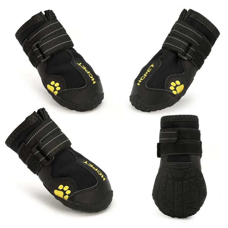 4 Teile/satz Haustier Hund Schuhe für Mittelgroße Hunde Wasserdicht Regen Schnee Hund Stiefel Langlebig Atmungsaktive Outdoor Training Wandern Hund Schuhe – Detail 13