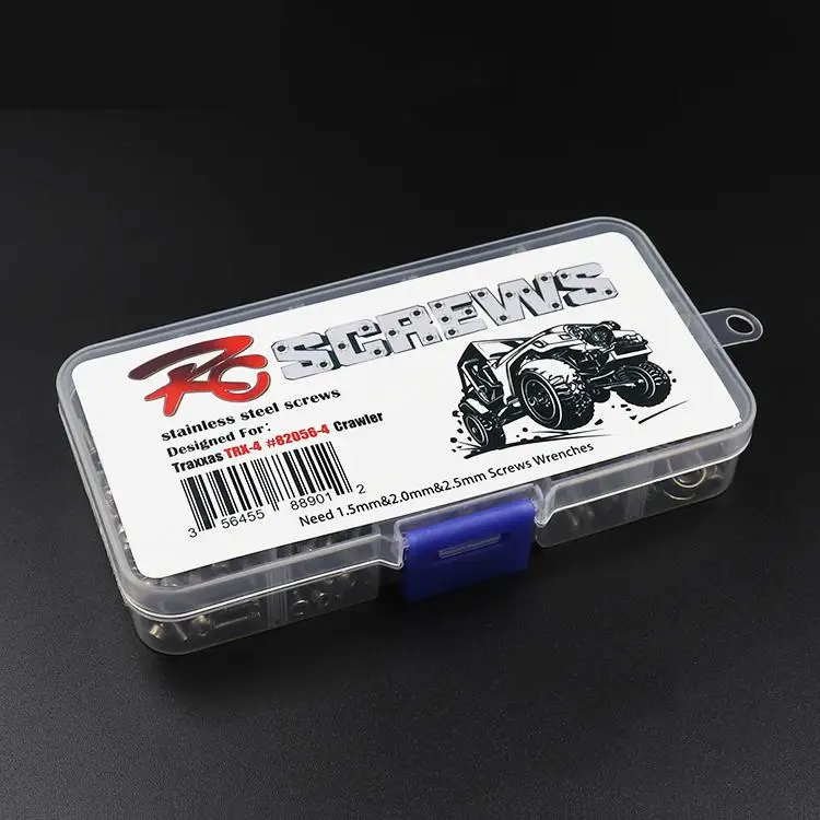 Rc Tool Stainless Steel Hex Screw Nut Set Screw Box For 1/10 Rc Crawler Car Defender Trx4 Bronco Tactical Unit