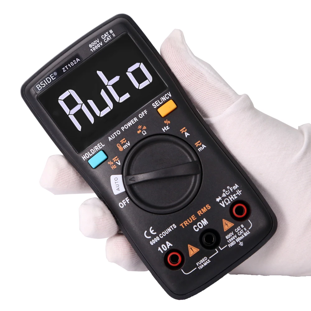 EBTN LCD Digital Multimeter BSIDE True RMS 6000 counts multimetro Auto Ranging AC/DC voltage Current Ohm Hz meter Tester