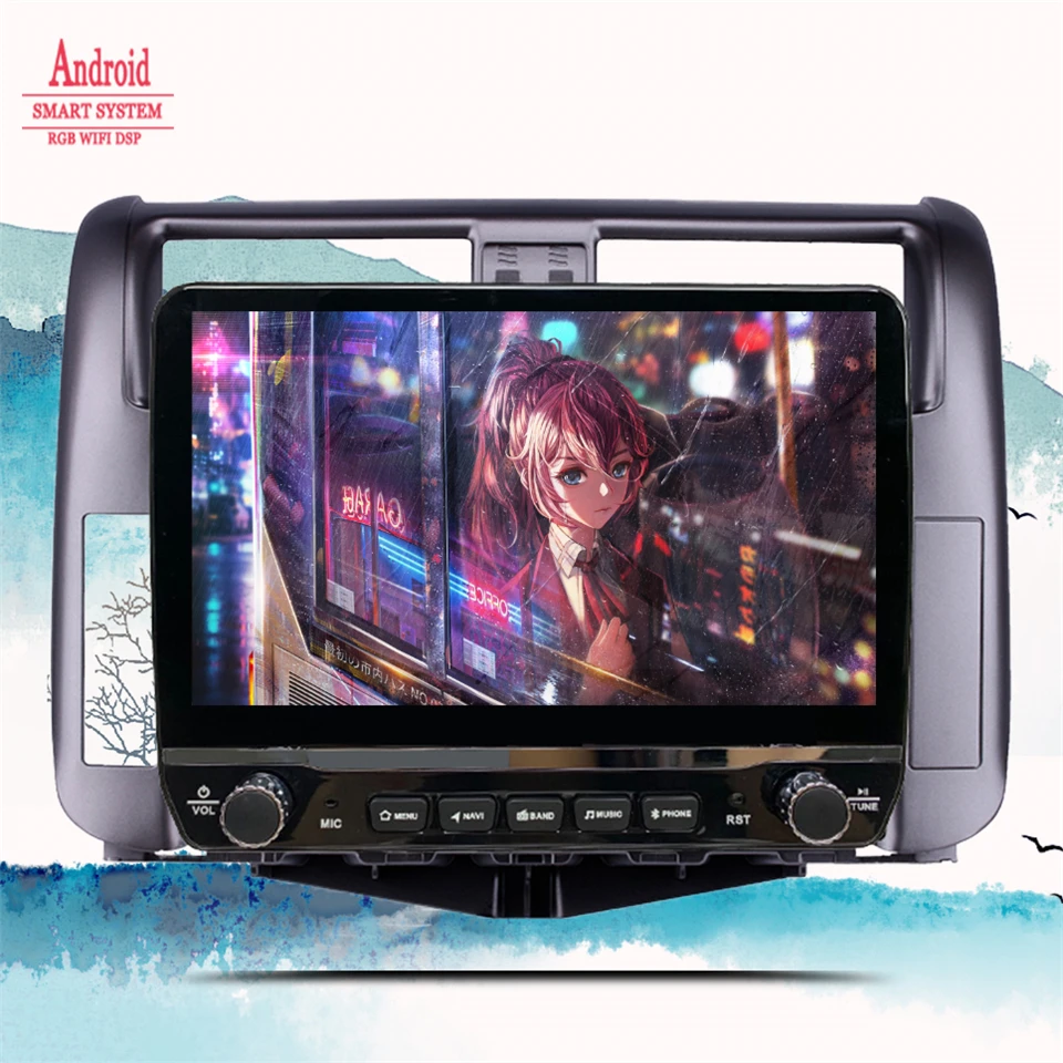 Car Radio for Toyota Land Cruiser Prado 150 2010-2013 2 Din Player Bluetooth GPS Navigation System Android 14 Auto radio Stereo