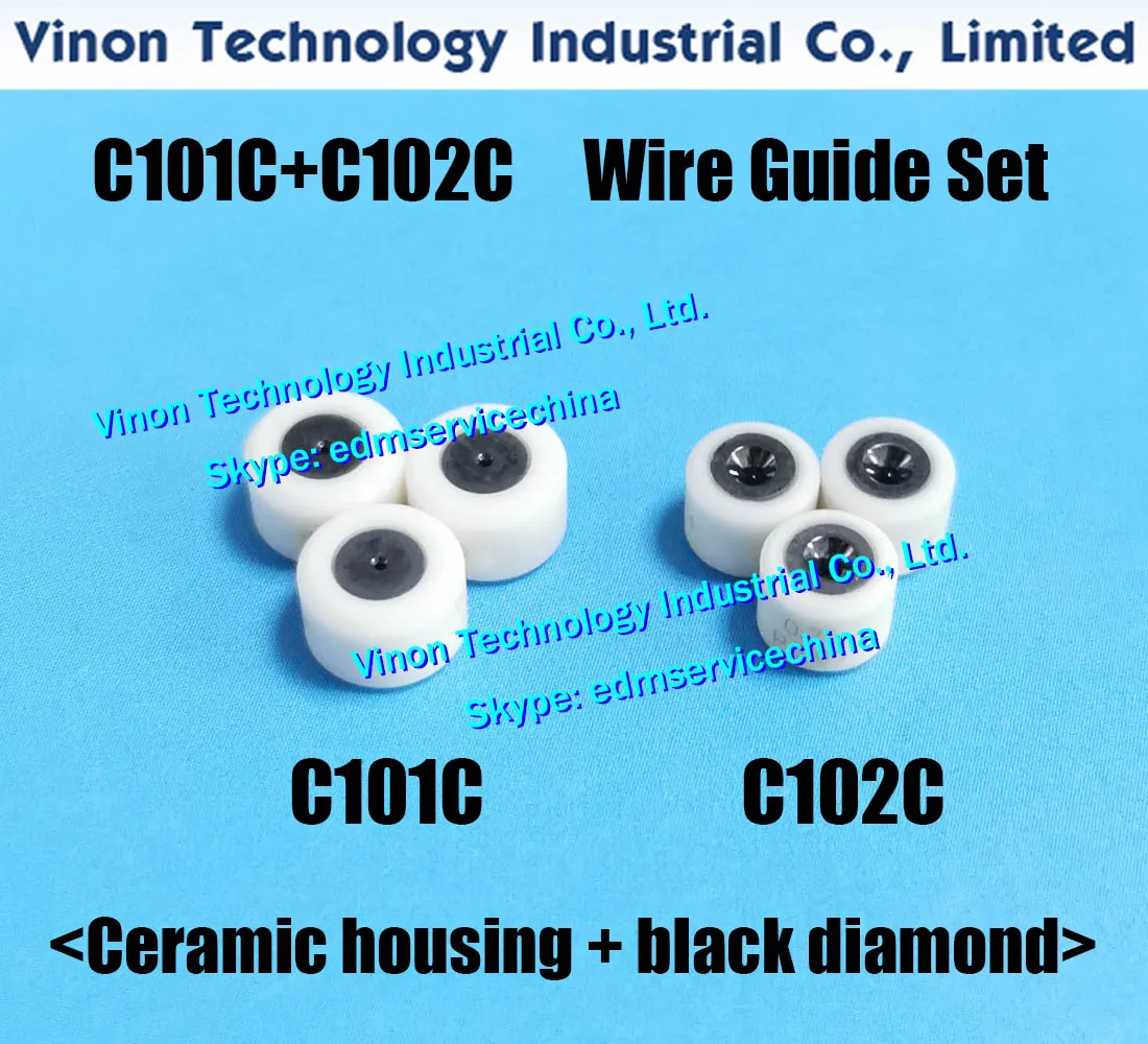 Ø0.15 to 0.30mm Wire Guide Set C101+C102 (Ceramic Housing+Black Diamond) 432.511+430.586,430.585,100432511,135011602,100430586