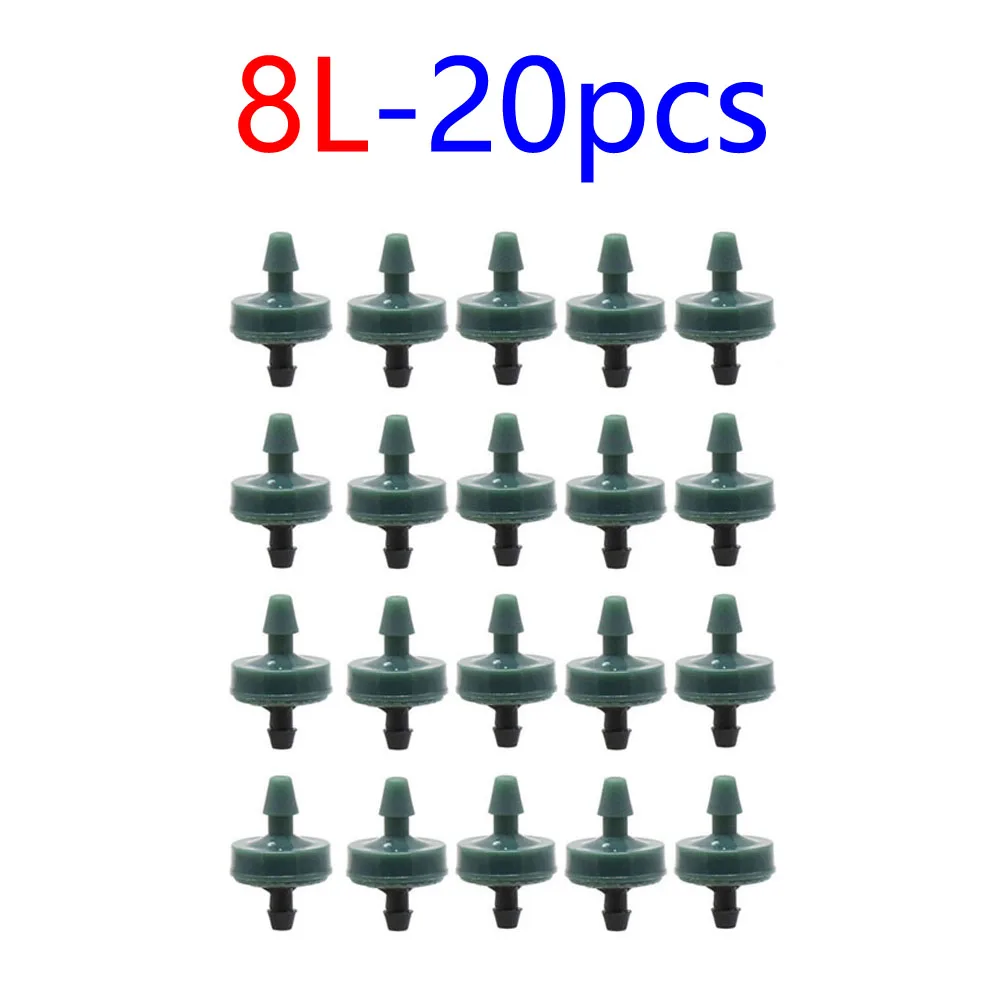 20 sztuk 2L 4L 8L stały przepływ kroplownik automatyczny regulator kompensacji ciśnienia w kroplownik do ogrodu gospodarstwa rolnego kroplówki