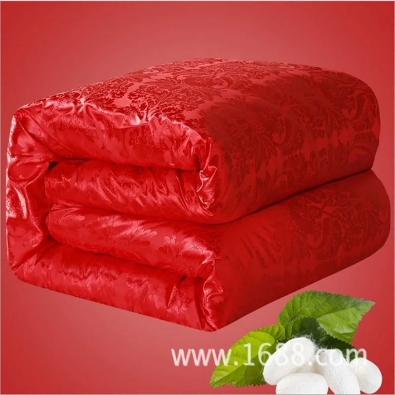 High Grade Solid Color Chinese Silk Comforters Autumn/Winter Silk Quilt Mulberry Silk Blanket Qween Double Twin Size Duvet