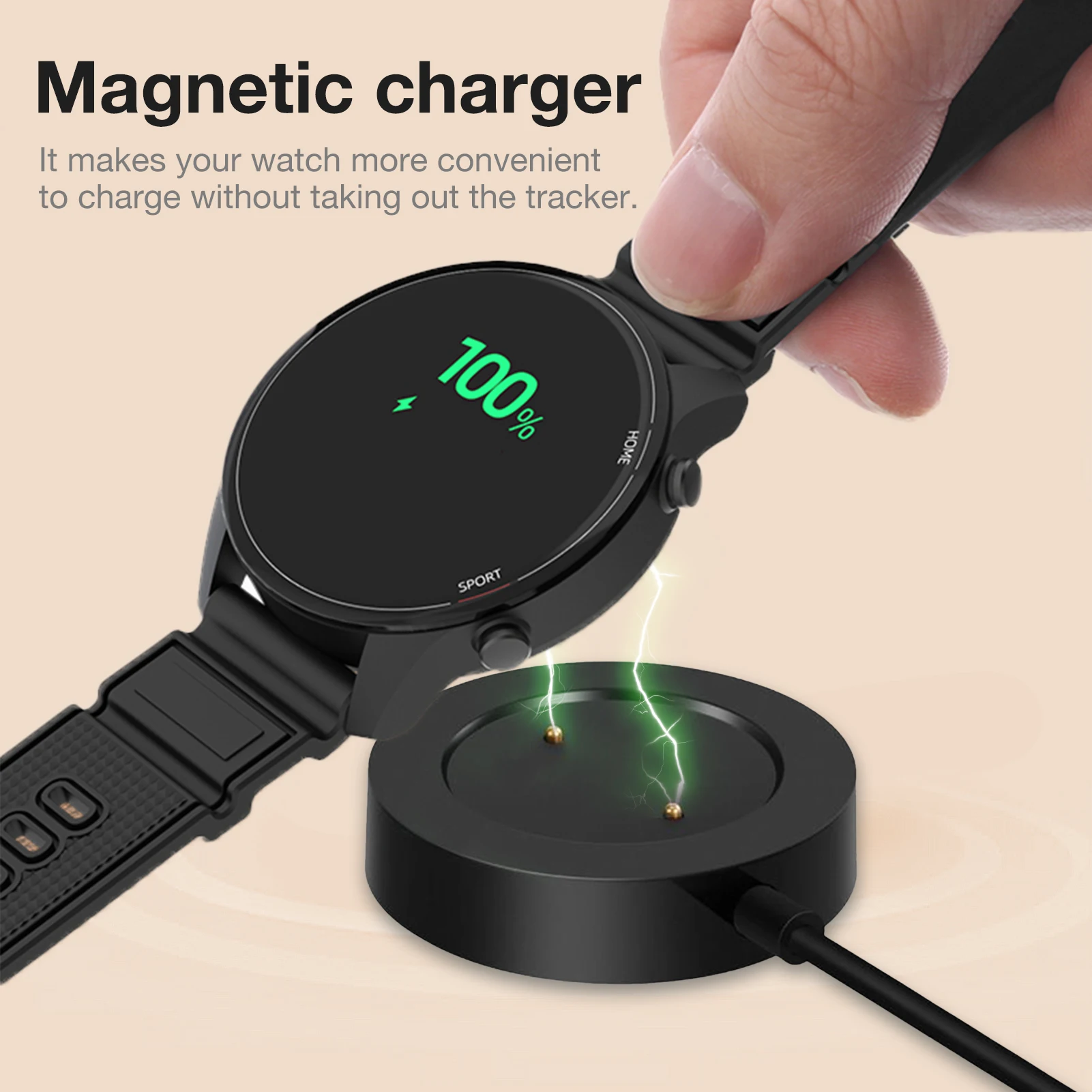 Câble de chargement USB de 1m pour XiaoMi Mi Watch, adaptateur magnétique, support de chargeur