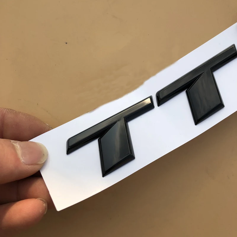 

Glossy Black Chrome Silver for Audi S RS TT TTS TTRS Letter Emblem Logo Car Styling Badge Sticker Trunk Sport Car Top Quality