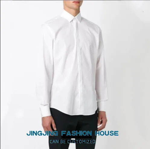 S-6XL!!Fashionable male spring slim shirt long sleeve pointed collar young hair stylist shirt thin top version