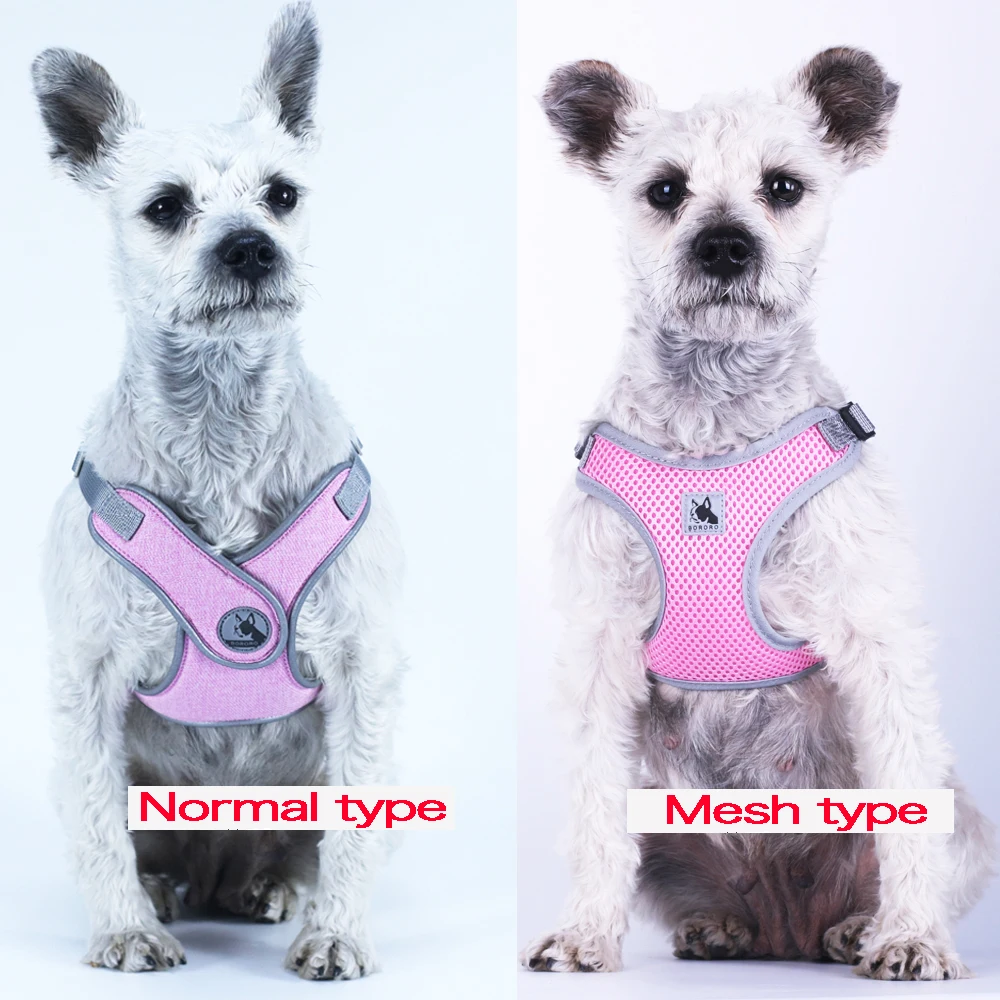 Reflective Dog Harness And Leash Set Pet Puppies Cat Vest Harness Dog Soft Breathable Mesh Chest Strap for Small Medium Dogs