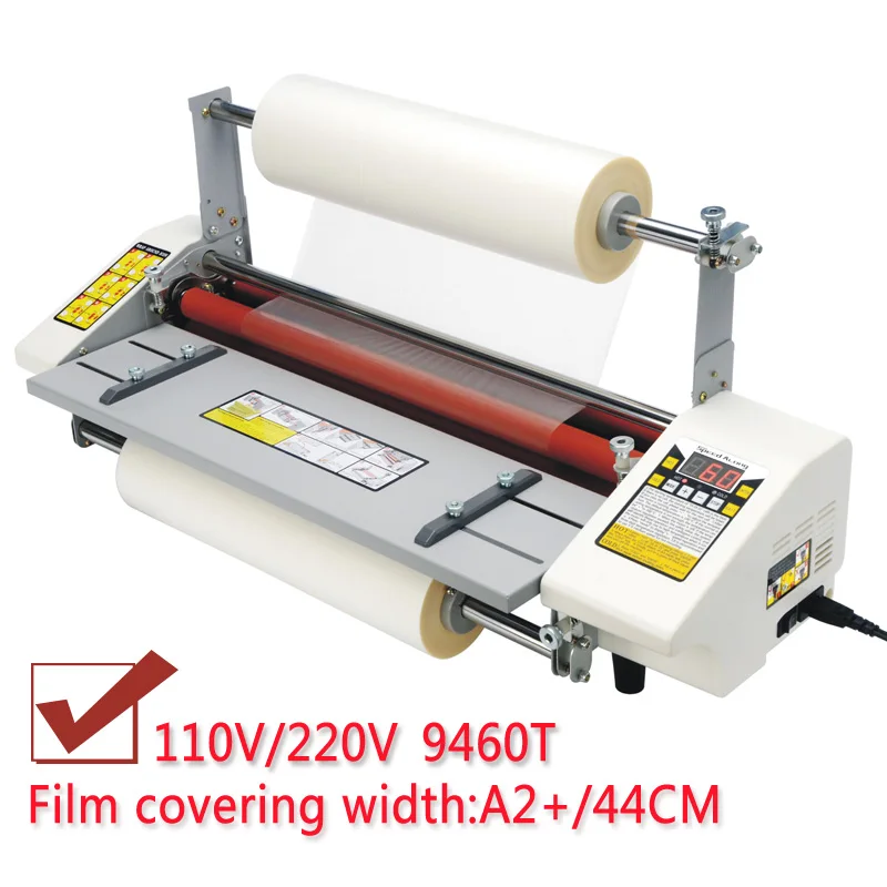 A2 Hot Roll Lamineermachine Vier Rollen Laminator Laminator Hoge-End Snelheidsregeling Thermische Laminator 110V/220V 9460T