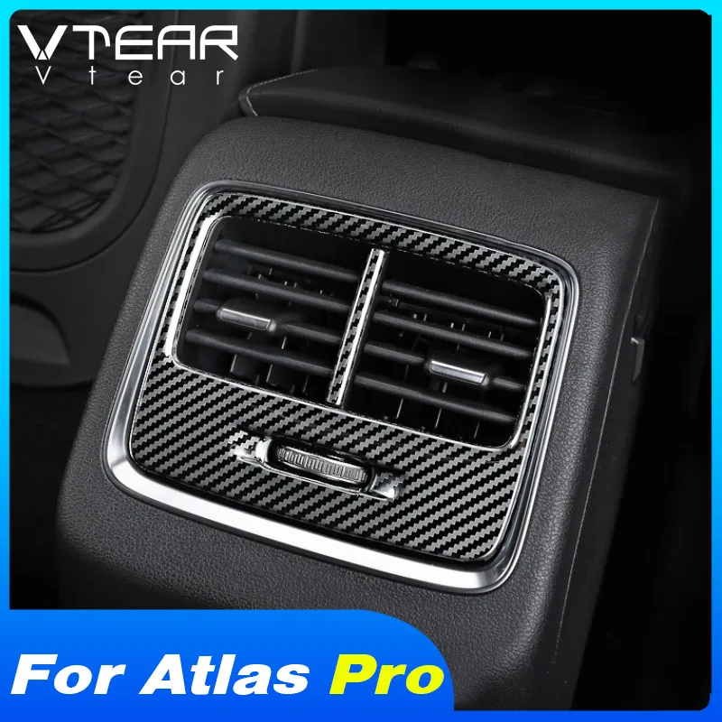 Vtear Rear Air Outlet USB Charger Hole Trim Cover Armrest Frame Interior Accessories For Geely Atlas Pro Azkarra Belgee X70 2023