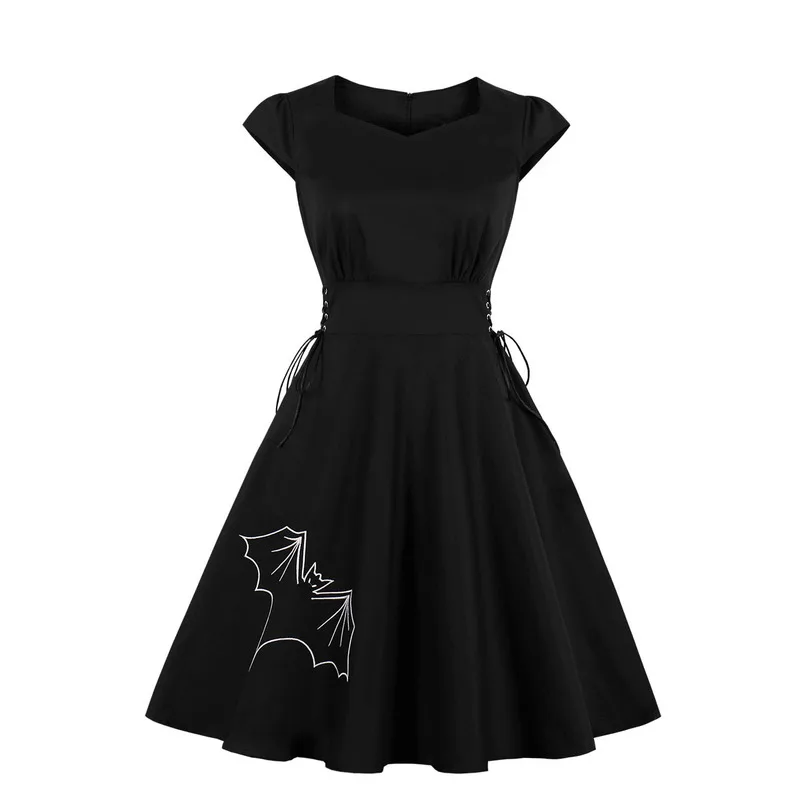 Women Vintage Asymmetrical Gothic spider Dress Medieval Gown Robe For Ladies