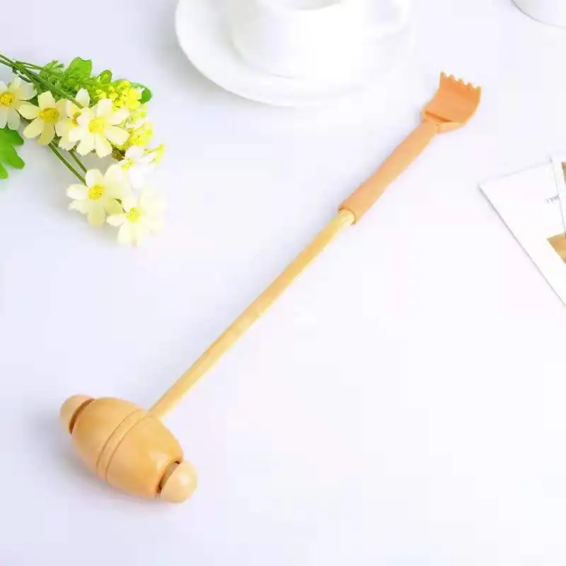 Double hand live hammer wooden massage hammer Health massage hammer knock hammer knock back hammer fitness hammer