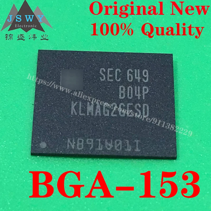 

KLMAG2GESD-B04P BGA153 Semiconductor Flash Memory Chip IC Chip with the for module arduino Free Shipping KLMAG2GESD-B04P