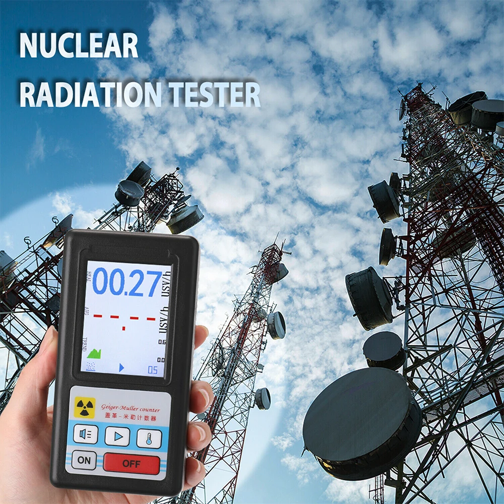 BR-6 Display Screen Geiger Counter Nuclear Radiation Detector X-ray Beta Gamma Detector Geiger Counter Radioactivity Detector