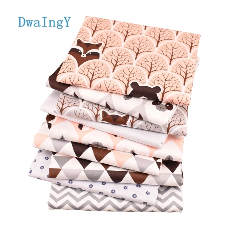 DwaIngY High Quality Will Cotton Fabric For Patchwork DIY Sewing Quilting Quarters Handmade Cloth Doll Material 20*25cm/Piece