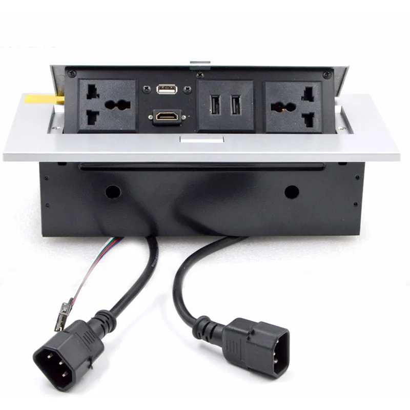 GONGFENG New Custom Multimedia Desktop Universal Power Jack Free Connection box office conference Table Socket Special