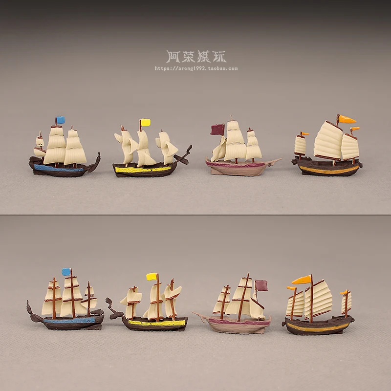 Miniature Model Mini Pirate Ship Sea Yacht Ocean Pleasure Boat Decor Small Retro Triangular Sailboat Action Figure figurine Toys