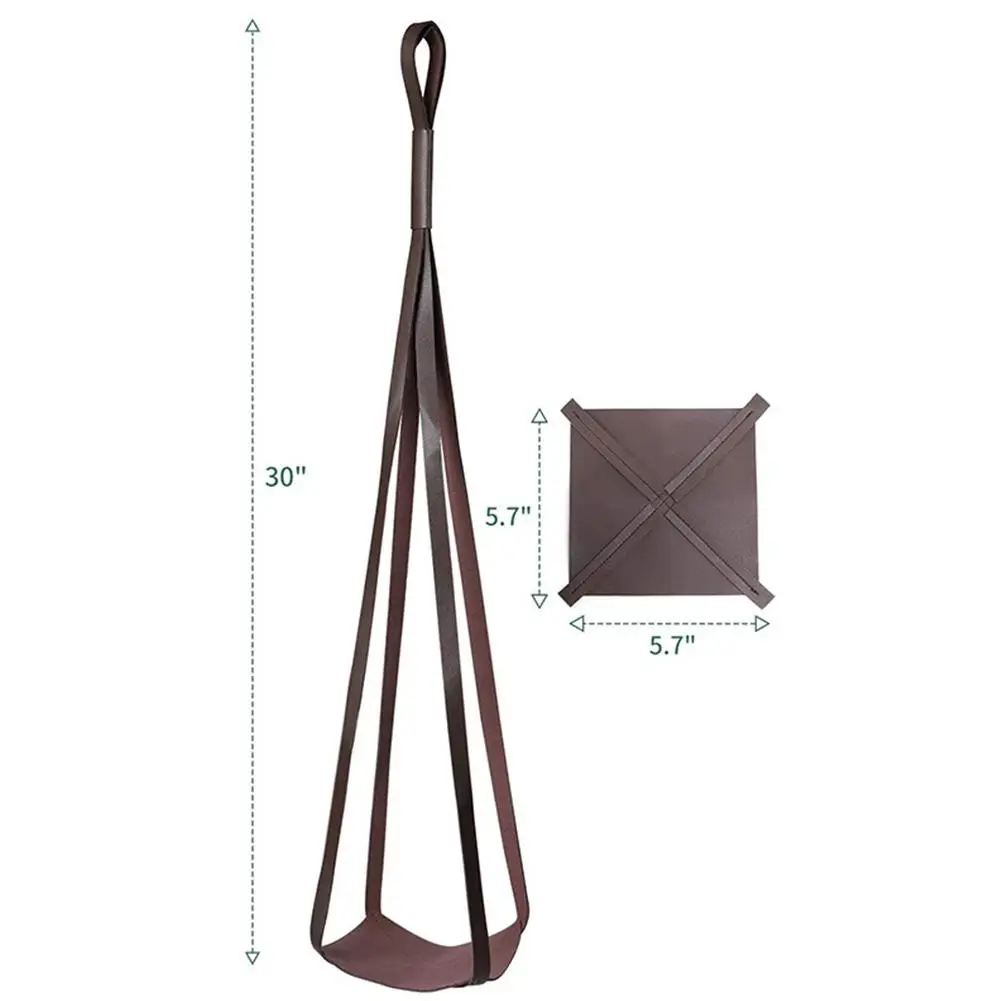 30 Inch Leather Plant Hanger Hanging Planter Flower Pot Holder Home Decor For Indoor Plants Cactus Succulent