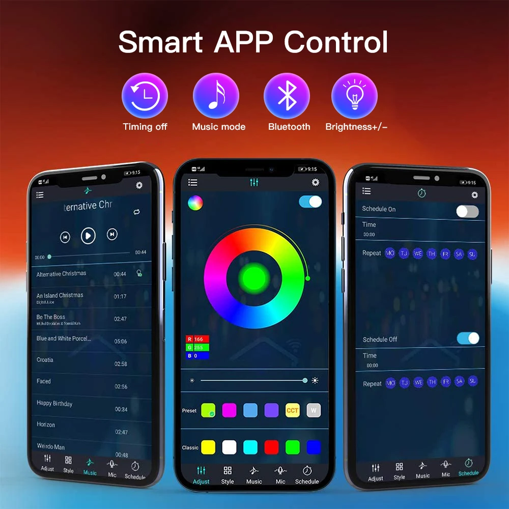 12V RGB Neon Light SMD3535 96Leds/m Tuya WIFI Bluetooth App Control Music Sync Waterproof Neon Ribbon Color Changing Neon Strip