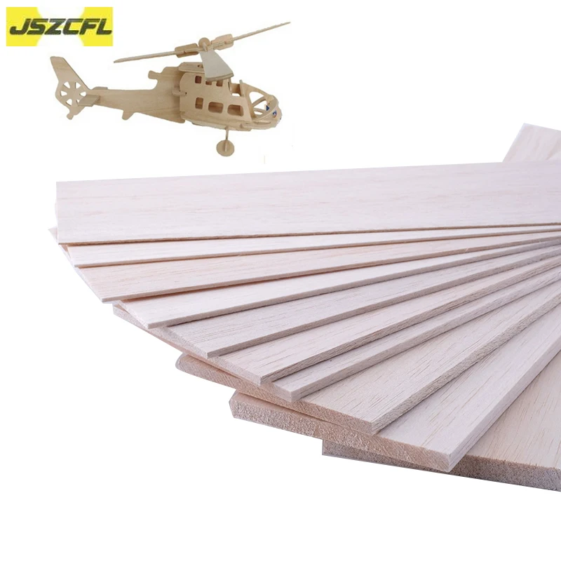 Wholesale 100pcs 2x80x100mm Wooden Plate Balsa Wood Sheets for DIY House Ship Aircraft Boat Model Toys Craft