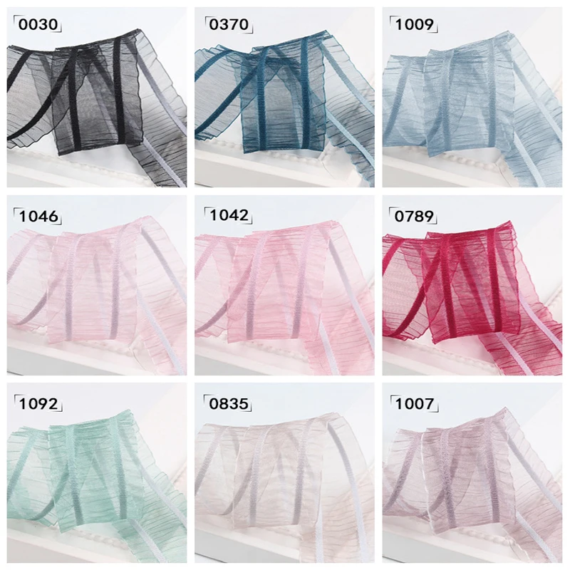 Frill Wrinkle Organza Ribbons For DIY Material Handmade Crafts Sewing, Christmas Wedding Party Decoration Wholesale 50Yards