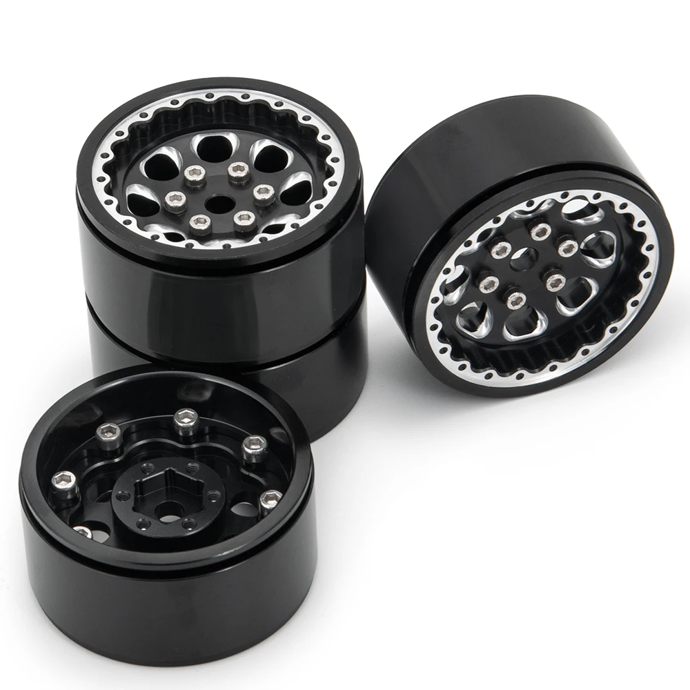 AXSPEED CNC معدن 1.9 Beadlock عجلة حافة عجلات محاور ل 1/10 محوري SCX10 D90 TRX4 TRX6 RC قطع غيار السيارات الزاحفة
