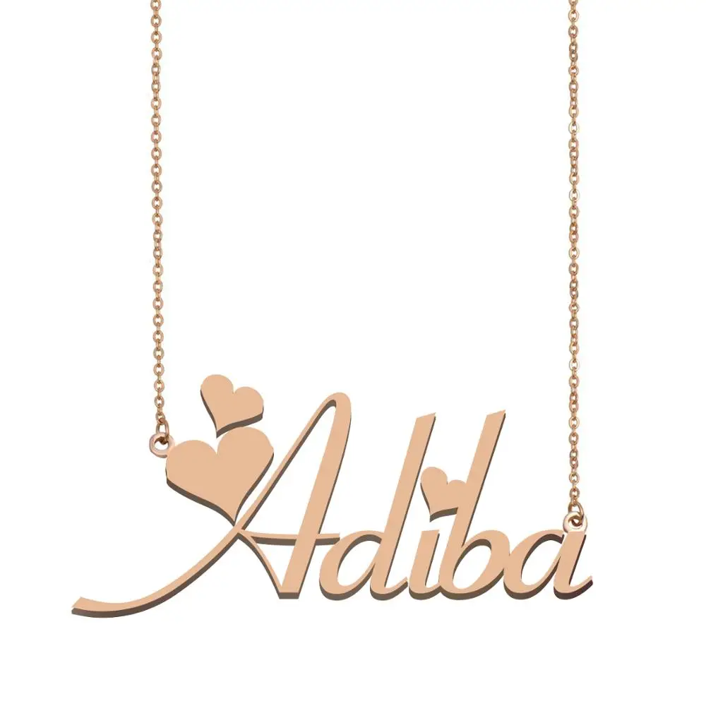 

Adiba Name Necklace Custom for Women Nameplate Pendant Girls Best Friends Birthday Wedding Christmas Mother Days Gift