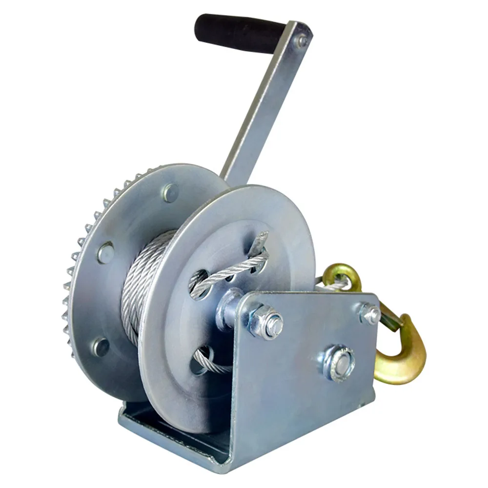 Winch hand tool  Crank Gear Winch Boat truck auto hand self-locking manual winch Hand  lifting sling 600lbs/800lbsx8/15m