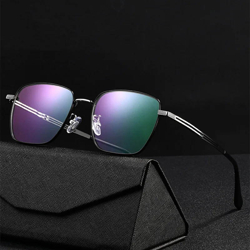 Pure Titanium Square Glasses Frame Men Korean Brand Design Optical Eyewear Women Photochromic Myopia Prescription Eyeglasses