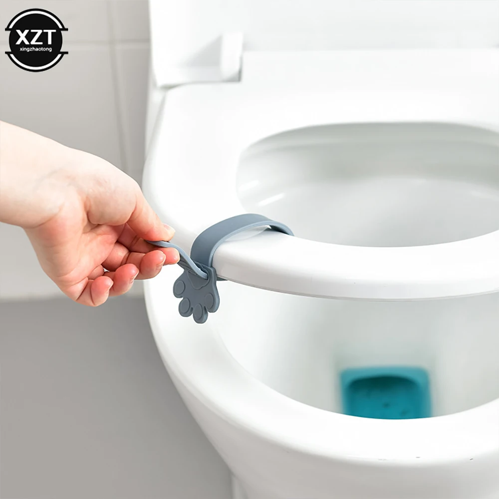 

2Pcs Bathroom Toilet Lid Lifter Toilet Uncover Lid Plastic Handle Accessories Household Toilet Flip Handle Anti-dirty Hands