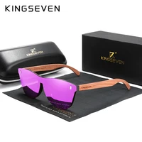 KINGSEVEN-gafas de sol de madera Natural para hombre y mujer, lentes polarizadas a la moda, originales