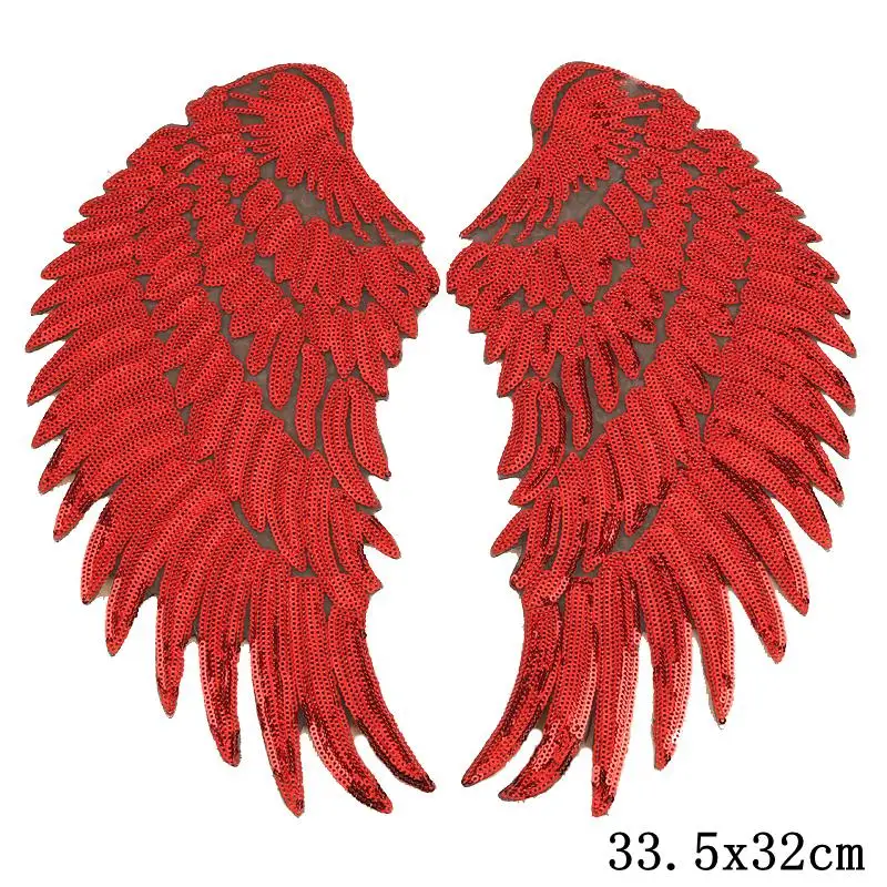 Angel Wings Patches for Clothing Big Patches For Clothing Large Patch Sequin Patch Diy Patch Sequin Applique Iron on Patch