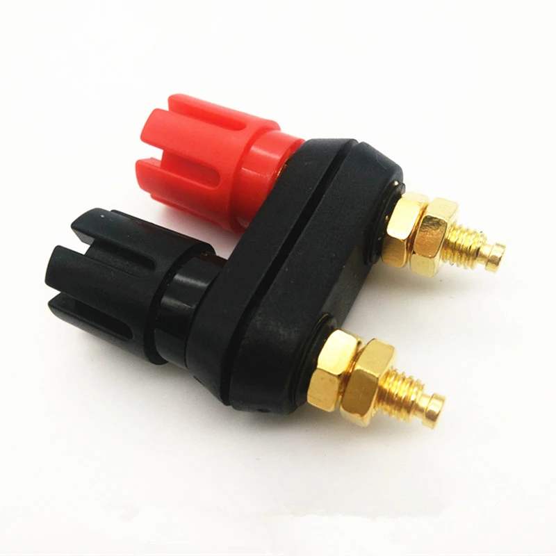 Quàng Nam Chất Lượng Chuối Cắm Cặp Đôi Thiết Bị Đầu Cuối Đỏ Đen Cổng Kết Nối Bộ Khuếch Đại Nhà Ga Kép Hàng Liên Kết Bài Chuối Loa Cắm Jack