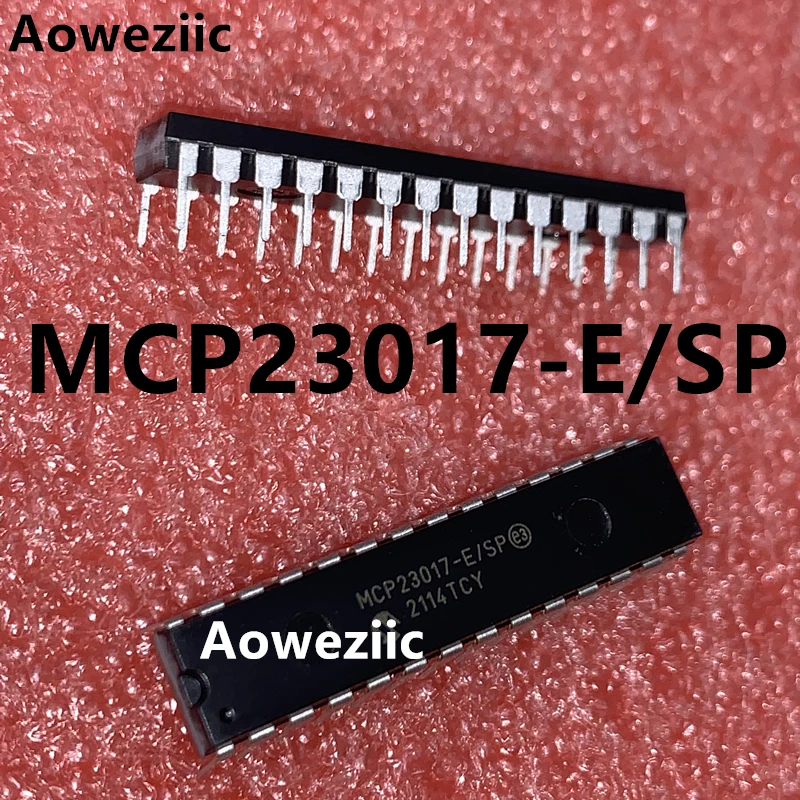 Aoweziic 1Pcs/Lot MCP23017-E/SP MCP23017 DIP-28 Interface IC Controller I/O Extender Chip New Imported Original