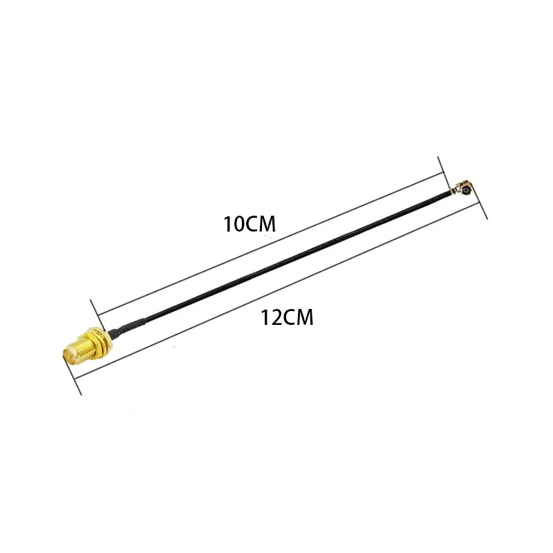 Cabo conector transmissor 12cm de comprimento 5.8g, cabo sma para ufl/ipex adaptador coax rf antena linear montagem com cabo rabo de porco 1.13mm