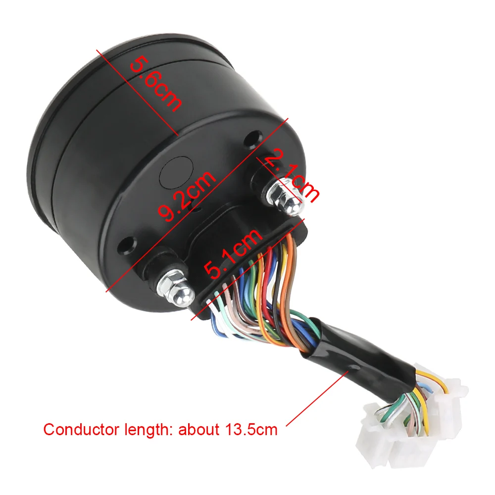 12V Motorcycle Speedometer Night Vision Dial Odometer LED Digital Indicator Tachometer Meter Motorbike Instrument Cluster Gauge