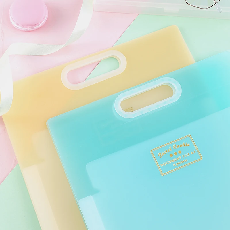 KOKUYO Light-colored Cookies Organ Bag Portable Multi-layer Test Paper Storage Bag Vertical Folder Student Classification Book