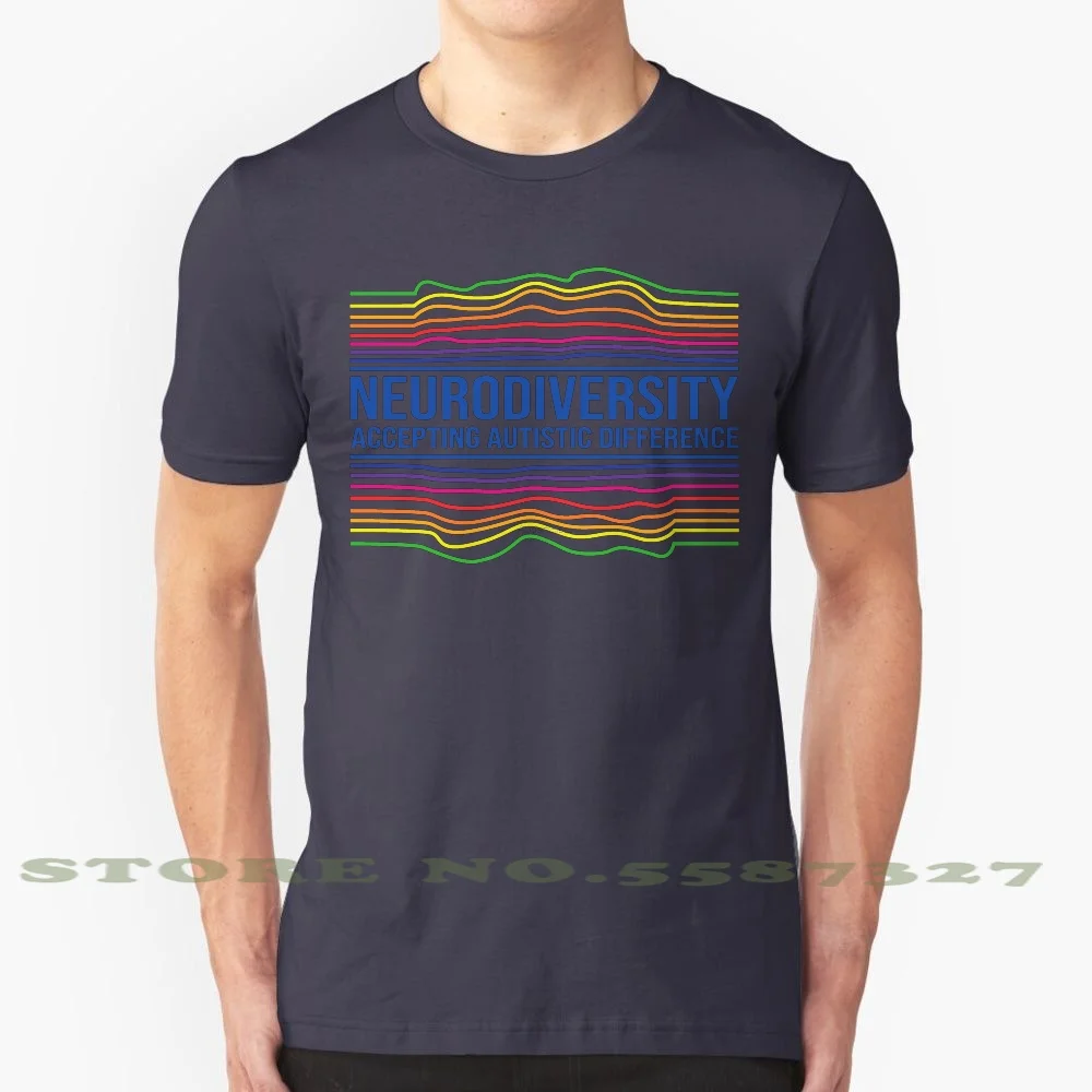 Neurodiversity Design 100% Pure Cotton T-Shirt Gamer Disability Aspergers Pdd Nos Acceptance Neurodivergent Actuallyautistic