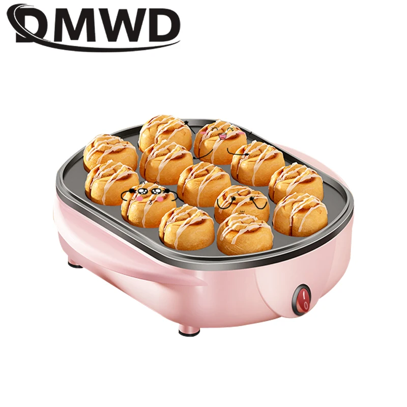 Small Octopus Balls Machine Mini Takoyaki Maker Multifunction Eggs Hamburger Machine Crepe Baking Pan Electric Cake Pie Grill EU