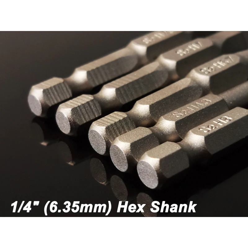 Pentagonal Chave de fenda Brocas Set, magnético, chave de fenda, Hex Shank S2, Power Kit Ferramentas Manuais, 50mm, 1/4 ", 5Pcs