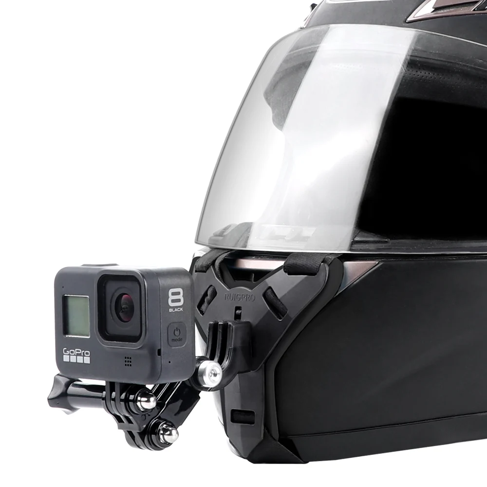 รถจักรยานยนต์คางหมวกกันน็อก Stand สำหรับ GoPro Hero11 10 9 8 7 6 5 4 3Xiaomi Yi กีฬากล้องเต็มรูปแบบผู้ถืออุปกรณ์เสริม