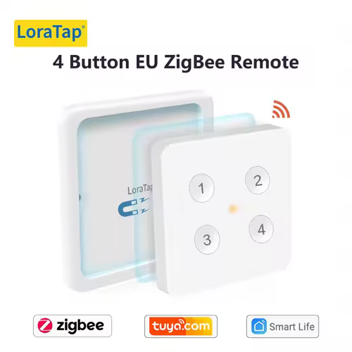 LoraTap ZigBee 3.0 Wireless 14 EU US Push Button Remote Tuya Scene Automation Control Switch Smart Life App Hub Need - Image 7