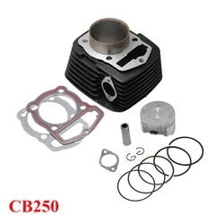 250cc CB250 Cylinder Gasket Piston Fit Set For Zongshen Loncin Lifan CB250cc Air Cooling Engine ATV PIT Dirt Bike Motorcycle