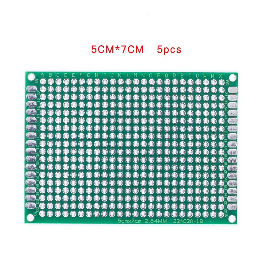 5 قطعة 5X7cm PCB النموذج لوحات الدائرة Protoboard العالمي 5*7 سنتيمتر لوحة دوائر كهربائية مطبوعة لتجربة اردوينو