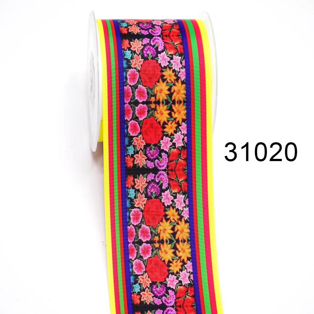 DIY Cartoon Mexican Style Printed Grosgrain Ribbon For Craft Supplies Sewing Accessories 5 Yards. 23940