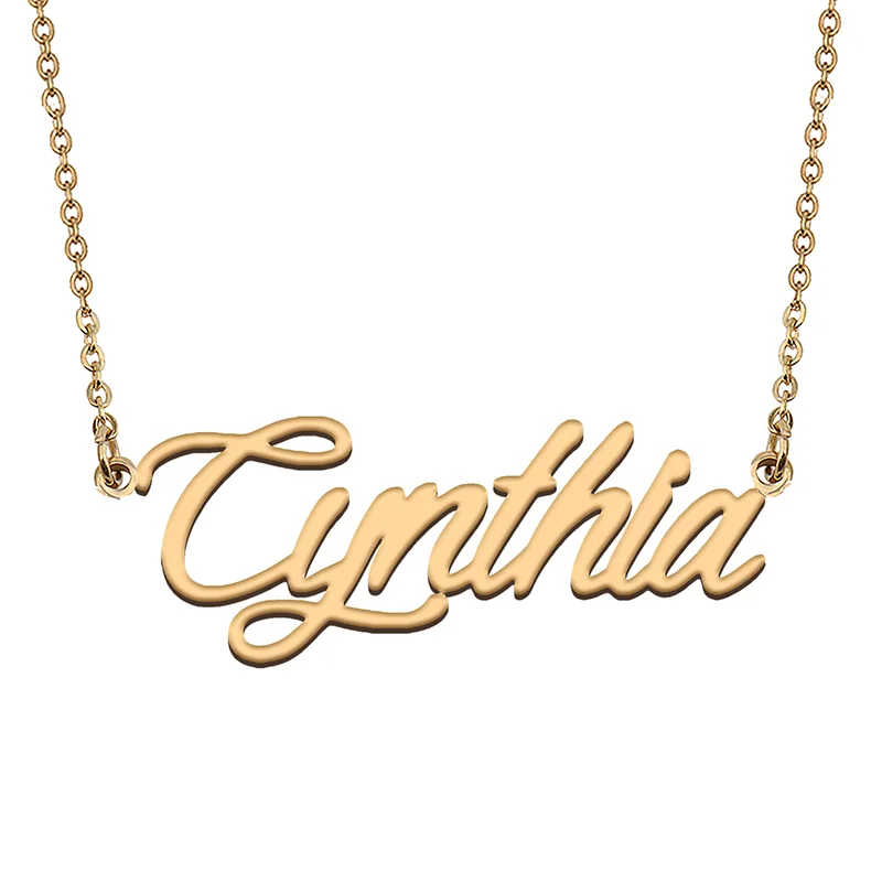 

Ожерелье Cynthia с именем на заказ, регулируемое колье, персонализированные ювелирные изделия, подарок для женщин, девушек, подруг, рождественский подарок